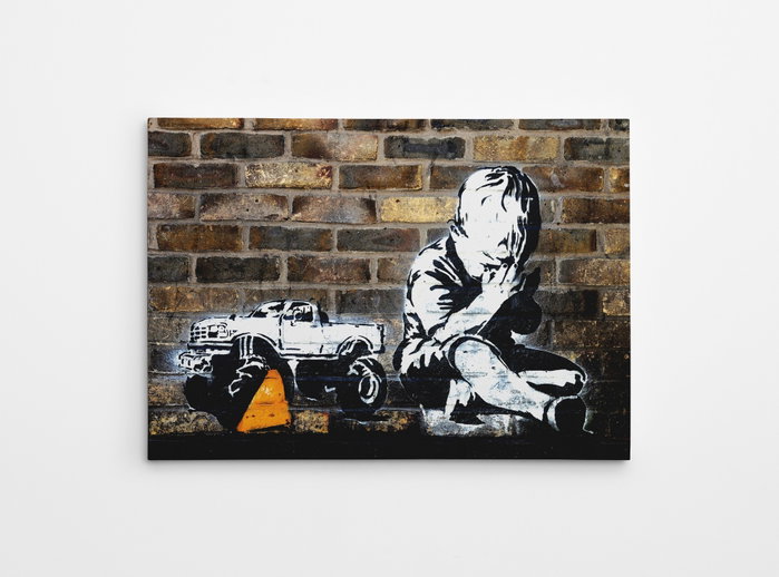 Wallity WY25 Banksy Lienzo Decorativo Enmarcado 50 x 70 cm Wallity WY25 Banksy Lienzo Decorativo Enmarcado 50 x 70 cm